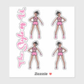 Majorette/Dancer Stickers Katoen Snoep 2 (Vel)