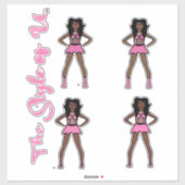 Majorette / Dancer Stickers Katoen Snoep 3 (Vel)