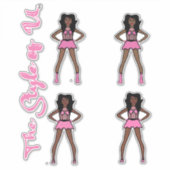 Majorette / Dancer Stickers Katoen Snoep 3 (Voorkant)