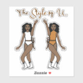 Majorette/Dancer Stickers Leopard Ribbon (Vel)