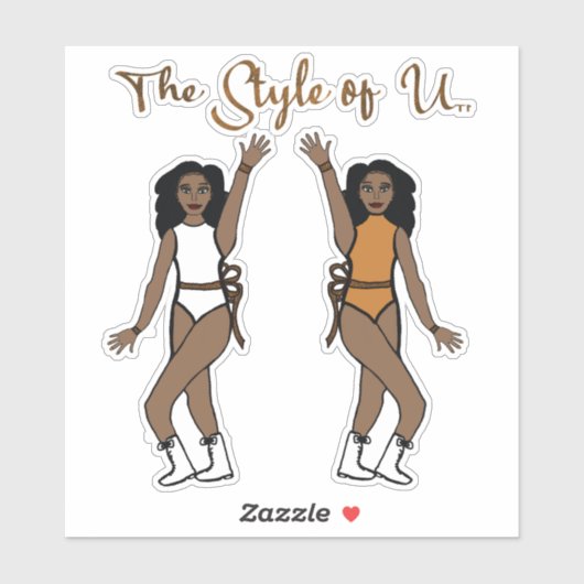 Majorette/Dancer Stickers Leopard Ribbon (Vel)