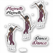 Majorette/Dancer Stickers Mahogany (Voorkant)