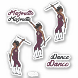 Majorette/Dancer Stickers Mahogany 3