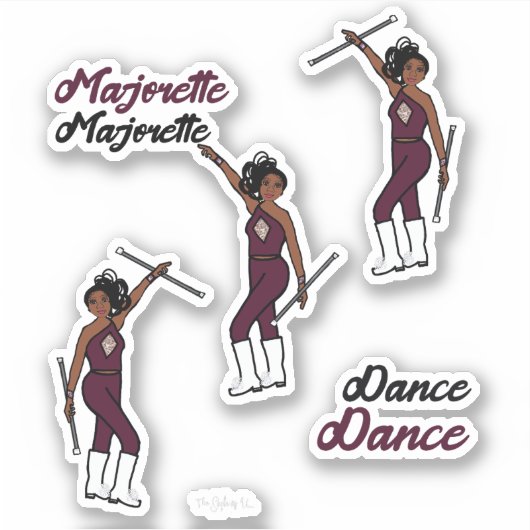 Majorette/Dancer Stickers Mahogany 3 (Voorkant)