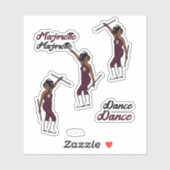 Majorette/Dancer Stickers Mahogany 3 (Vel)