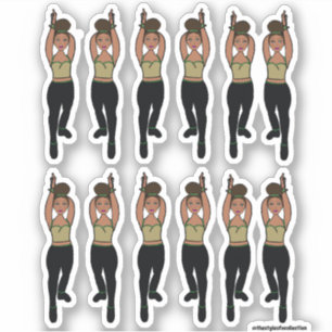 Majorette / Dancer Stickers Mint Zwart