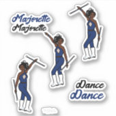 Majorette/Dancer Stickers Navy Diamond (Voorkant)