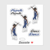 Majorette/Dancer Stickers Navy Diamond (Vel)