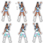 Majorette / Dancer Stickers Oceanside (Voorkant)