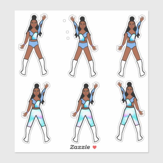 Majorette / Dancer Stickers Oceanside (Vel)