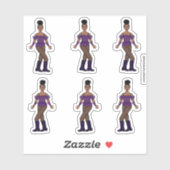 Majorette/Dancer Stickers Paarse Stenen (Vel)