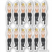 Majorette / Dancer Stickers Peach Black 2 (Voorkant)