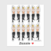 Majorette / Dancer Stickers Peach Black 2 (Vel)