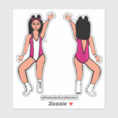 Majorette / Dancer Stickers Roze Vonk #2 (Vel)