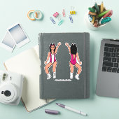 Majorette / Dancer Stickers Roze Vonk #2 (iPad Cover)