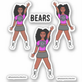Majorette / Dancer Stickers Roze Zilver Beer A