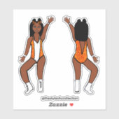 Majorette / Dancer Stickers Sinaasappel Vonk #1 (Vel)