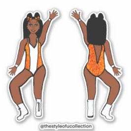 Majorette / Dancer Stickers Sinaasappel Vonk #1