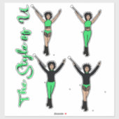 Majorette/Dancer Stickers Voorrand L (Vel)