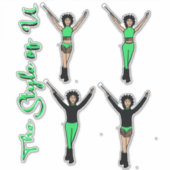 Majorette/Dancer Stickers Voorrand L (Voorkant)