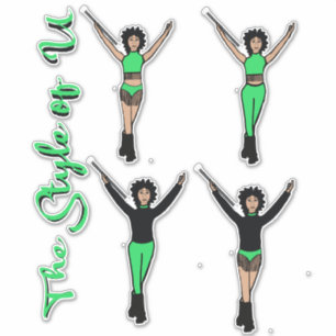 Majorette/Dancer Stickers Voorrand L