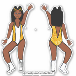 Majorette / Dancer Stickers Yellow Spark