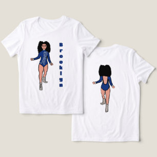 Majorette/ Dancer T-shirt Blue Silver Tiger B