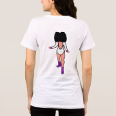 Majorette/ Dancer T-shirt Witte Paarse Tijger B (Achterkant)