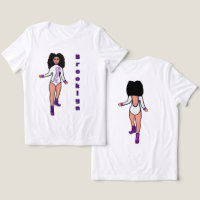 Majorette/ Dancer T-shirt Witte Paarse Tijger B