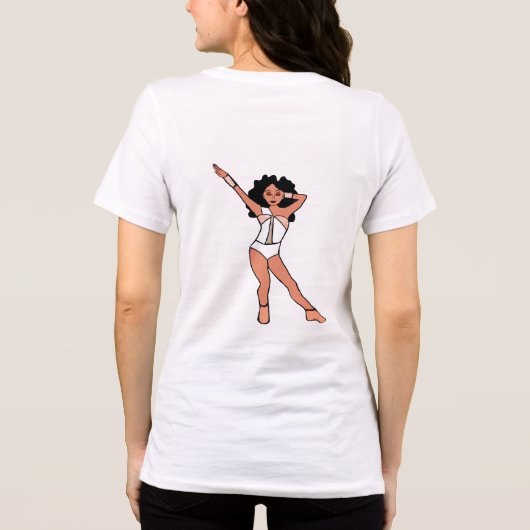 Majorette/ Dancer White Stones B Tri-Blend Shirt (Achterkant)