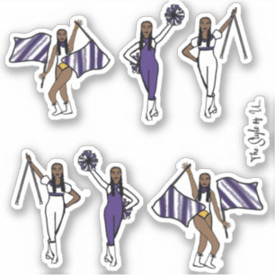 Majorette / Danser / Cheer / Stickers Paarse