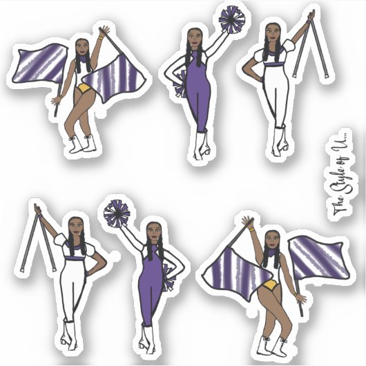 Majorette / Danser / Cheer / Stickers Paarse (Voorkant)