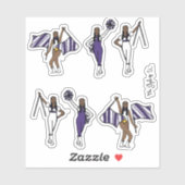 Majorette / Danser / Cheer / Stickers Paarse (Vel)