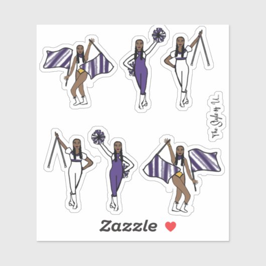 Majorette / Danser / Cheer / Stickers Paarse (Vel)