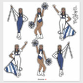 Majorette / Danser / Cheer / Vlaggenmarine Sticker (Vel)
