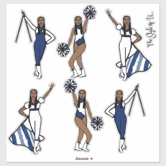 Majorette / Danser / Cheer / Vlaggenmarine Sticker (Vel)