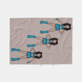 Majorette/ Danser fleece deken turquoise (Voorkant (Horizontaal))