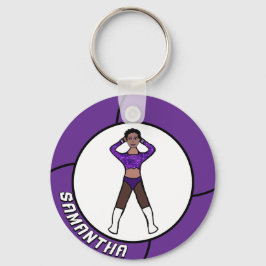 Majorette/ Danser Paarse & Zwart #1 Sleutelhanger