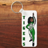 Majorette/ Danser Sleutelhanger Groen Wit Tijger A (Voorkant)