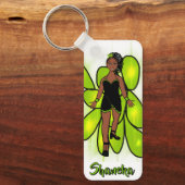 Majorette / Danser Sleutelhanger Lime Ruffle (Voorkant)