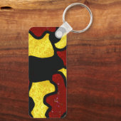 Majorette/ Danser Sleutelhanger Rood Geel Camo (Achterkant)