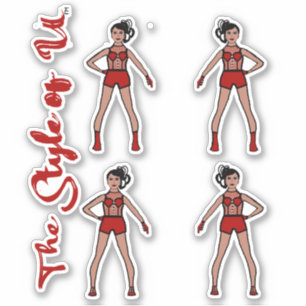 Majorette / Danser Stickers Aardbei 2