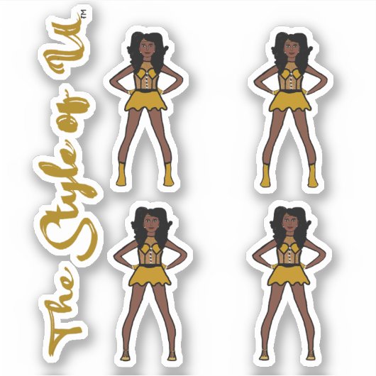 Majorette / Danser Stickers Golden Pine 3 (Voorkant)
