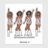 Majorette / danser Stickers iriserende franje #1 (Vel)