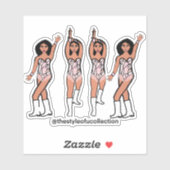 Majorette / danser Stickers iriserende franje #2 (Vel)