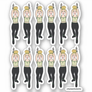 Majorette / Danser Stickers Mint Zwart 2