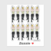 Majorette / Danser Stickers Mint Zwart 2 (Vel)