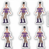 Majorette / Danser Stickers Paarse Stenen B (Voorkant)