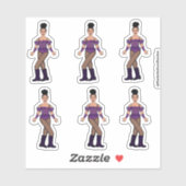 Majorette / Danser Stickers Paarse Stenen B (Vel)