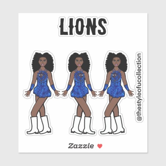 Majorette / Danser Stickers Sapphire Lion A (Vel)